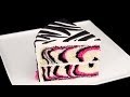 How to Make a Pink Zebra Cake Tutorial from Cookies Cupcakes and Cardio