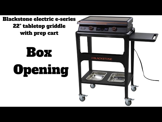 22 Electric Tabletop Griddle w/ Prep Cart Blackstone E-Series BBQ