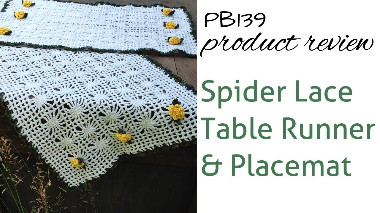 spider-lace-table-set-review-of-crochet-pattern-pb139-youtube