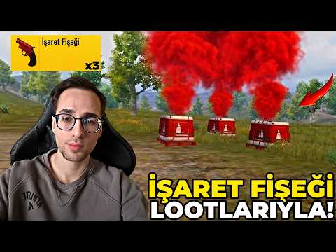İŞARET FİŞEĞİ LOOTLARIYLA WIN ALMAK! (3 ÖZEL FİŞEK ATTIM) PUBG MOBILE