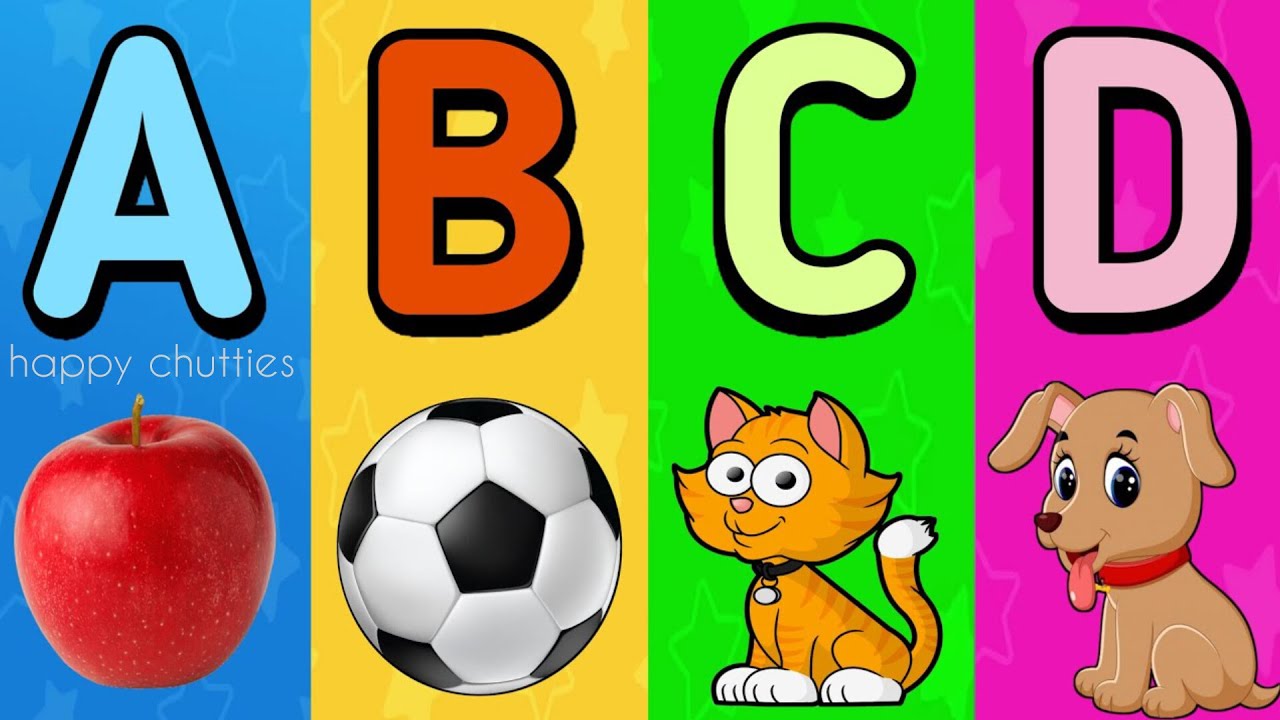 A For Apple B For Ball | phonics song | Abcd rhymes | Alphabets ...