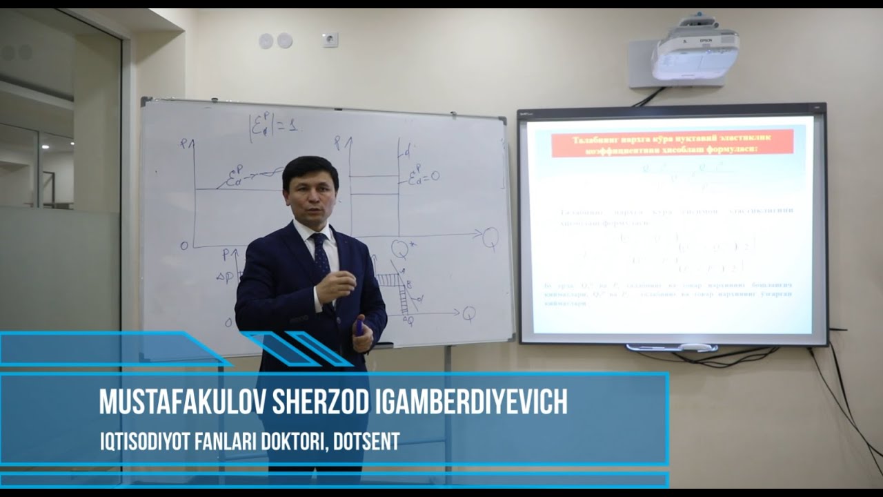 Daromadga ko‘ra talab elastikligi va kesishgan talab elastikligi.Ma'ruzachi Sh.I.Mustafakulov