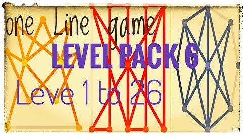 1 Line - one line with one touch game || level pack 6 || level 1 to 26 ||
