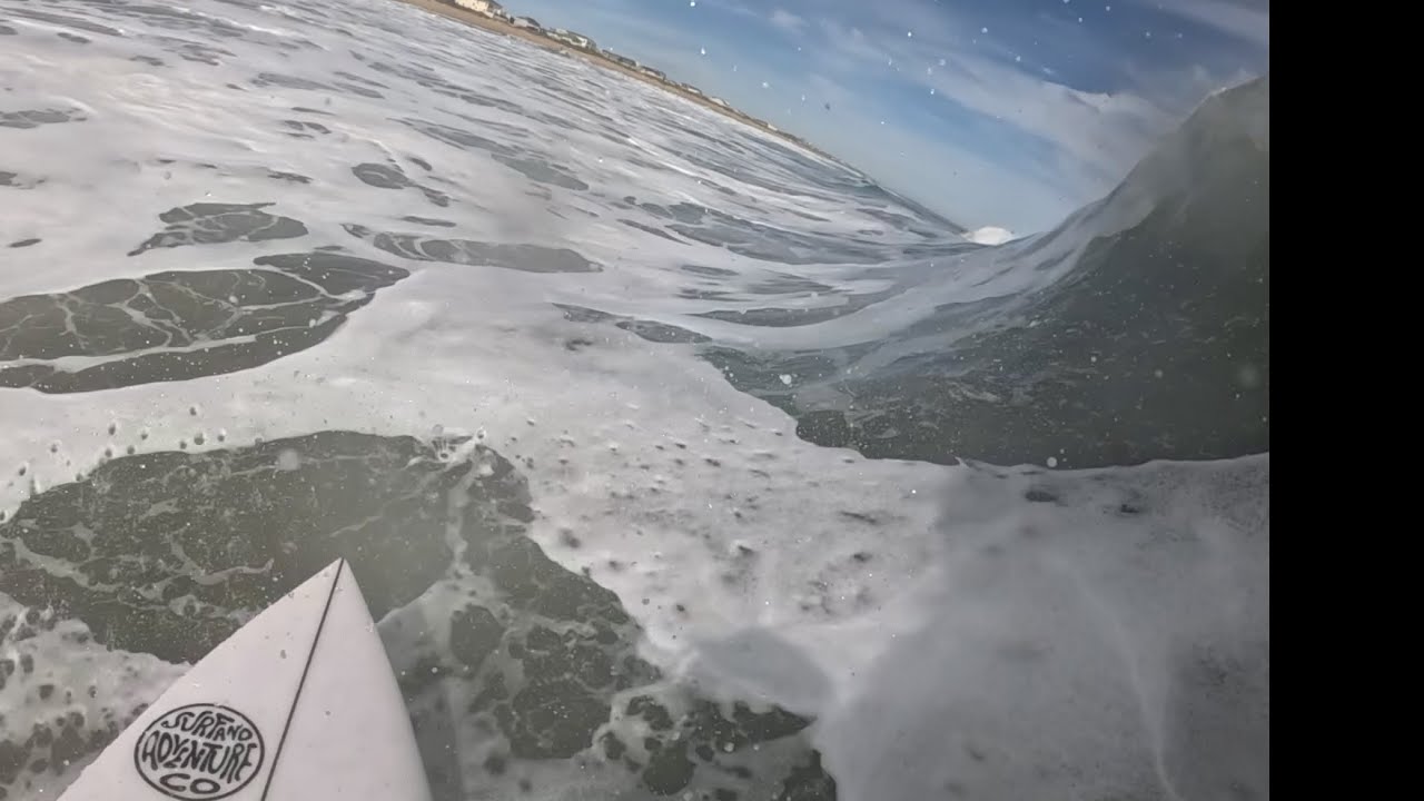 Riding a 6’3 sharpeye ht2 at Sandbridge 4-5 foot and fair 8mph offshore wind