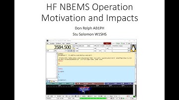 Narrow Band Emergency Message System (NBEMS)--fldigi suite for EmComm- 11/03/2022