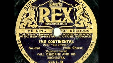 The Continental    Will Osborne Orchestra
