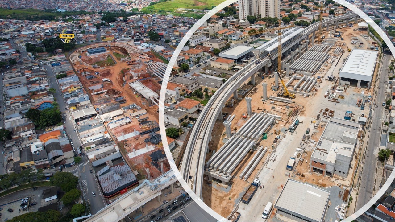 OBRAS LINHA 15 PRATA MONOTRILHO E O TRAJETO ATÉ NOVO PÁTIO RAGUEB CHOHFI