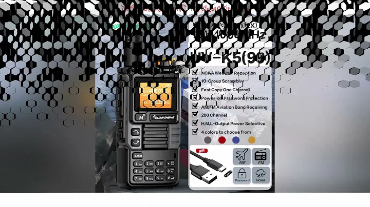 A must-have product! Quansheng UV-K6 Upgrade UV-K5 (99) Interphone 5W Air Band Radio Tyep C Chargi