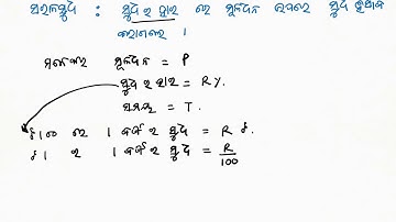 Odia Class 8 Maths Algebra Chapter 8 Simple interest 1