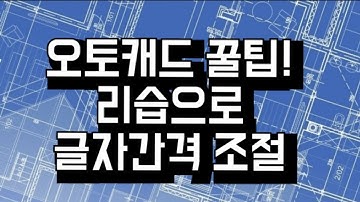 [오토캐드 꿀팁!] 리습으로 글자 상하간격 쉽게 조절하기