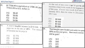15,16,17&18 | Consumer Arithmetic | Multiple Choice 1 | CXC CSEC Mathematics