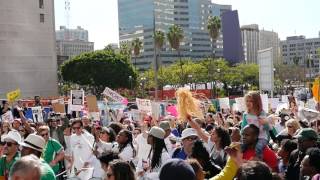 Womens March 2017 - Down Town Los Angeles - A Drum Squad Performs