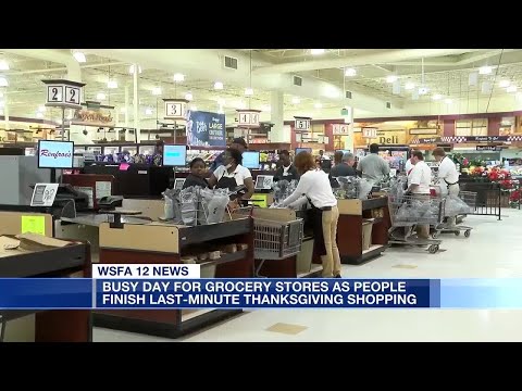 Shoppers pack area