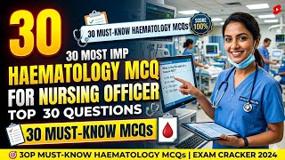 Hametology most imp MCQ'S💯....#haemoglobin #nursingofficer