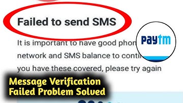 Fix Paytm Sms Verification Error Problem Solved
