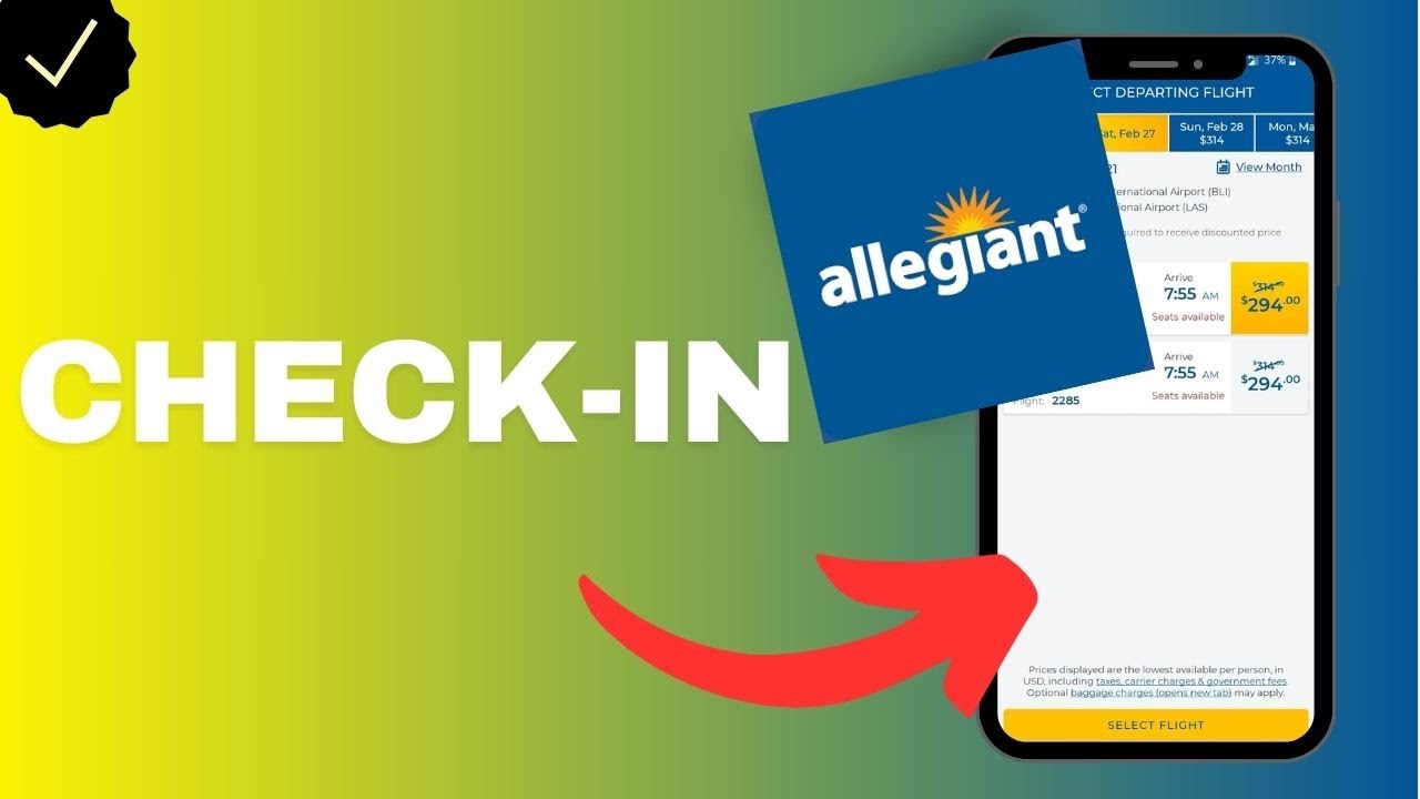 Where to check-in in the Allegiant app? - YouTube