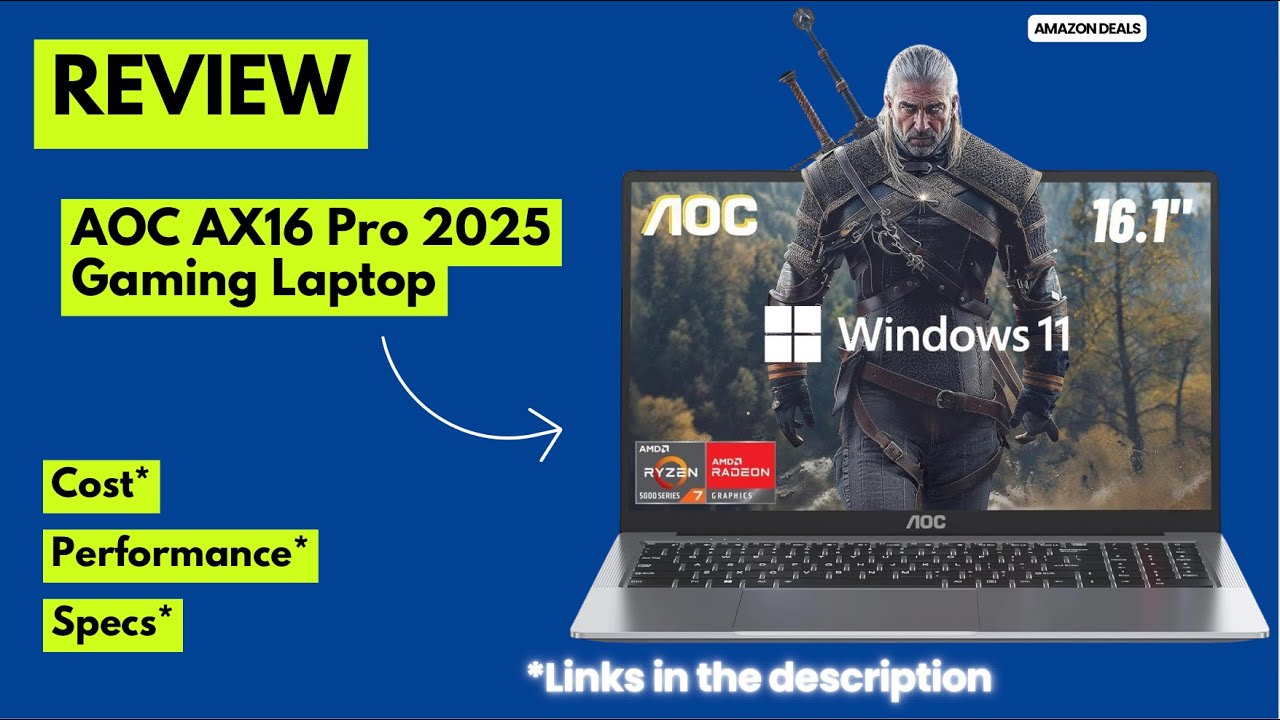 AOC AX16 Pro 2025 AMD Ryzen 7 5700U Gaming Laptop Review | Best 16 ...