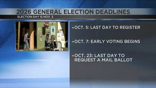 Decision 2026: Important dates for November General Election