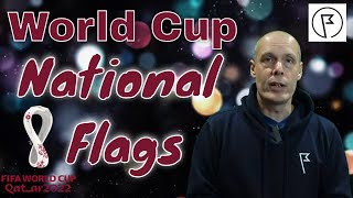 World Cup 2022 Qatar - The flags of the nations