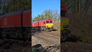 Double DB Class 66 passing.