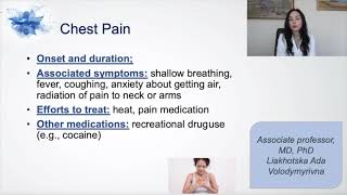 Questioning of the patient, palpation and percussion of the chest