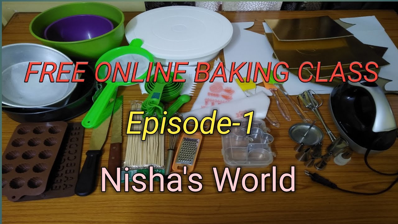 Download Free Online Baking Class||Episode 1|| Tools For Cake Making|| Nisha's World
