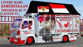 REVIEW BUSSID TRUCK CANTER SPESIAL HARI AKHIR KEMERDEKAAN INDONESIA || BUSSID TRUCK CANTER FULL ANIM