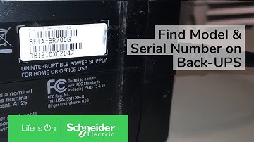 Locating Model & Serial Number on APC Back-UPS | Schneider Electric