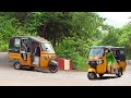 Auto rickshaws 3 wheeler driving sounds on hill road u turn  autos  crazy autowala