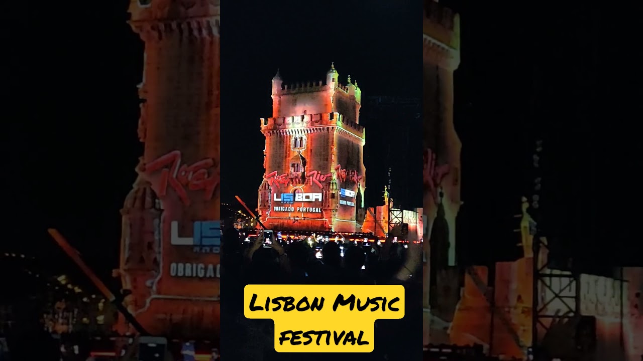 People just went crazy - music festival in Lisbon,Portugal 