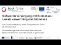 Nahwrmeversorgung mit biomasse  onlineveranstaltung im rahmen von task force wrmewende