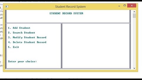 Simple Student Record System using C