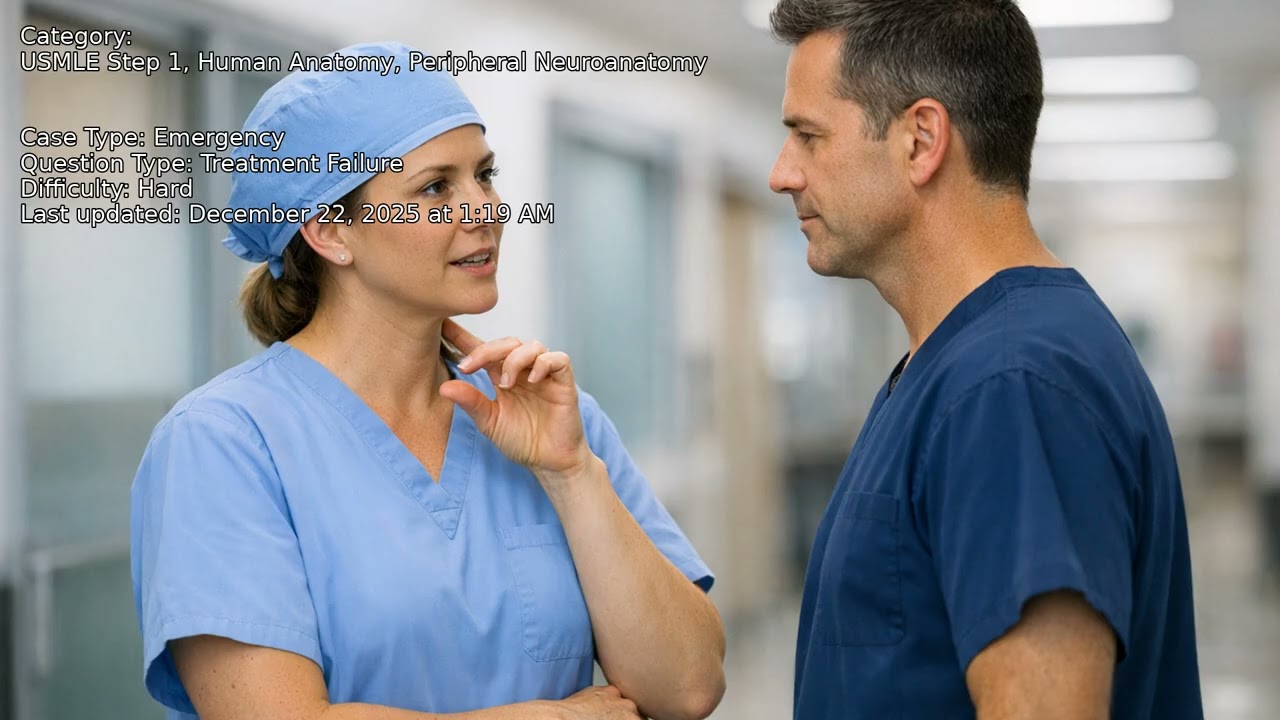 Peripheral Neuroanatomy, Human Anatomy, USMLE Step 1 - Full Vignette with Extended Explanations