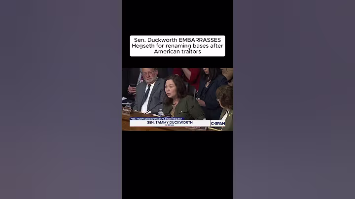 덕워스 상원의원, 미국 반역자들의 이름을 딴 기지 이름을 바꾼 헤그세스를 당혹스럽게 하다