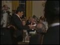 President reagan and king birendra of nepals toasts on december 7 1983