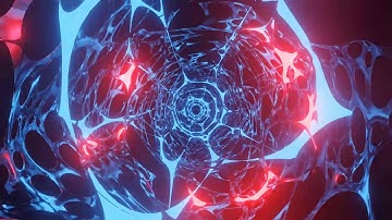 3D Abstract Web, Blue & Red Light Tunnel Loop - Free HD Background, Wallpaper