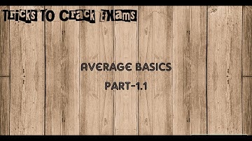 #TricksToCrackExams Average | Basics|Part-1.1