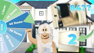 WHEEL decides HOW MANY ITEMS go in EACH ROOM! | ROBLOX Bloxburg
