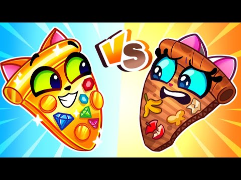 💎 Rich VS Poor Pizza 🍕 Kids Cartoons and Nursery Rhymes by Purr-Purr Tails