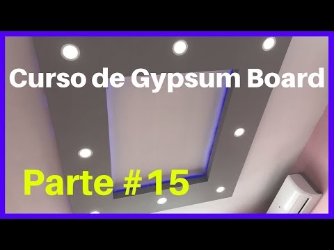 Curso de Gypsum Board parte #15 (hacer agujeros para instalar spotlight)