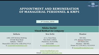 Lecture 7 | Appointment & Remuneration of Managerial | Power of 30 | Vinod Kothari & Company