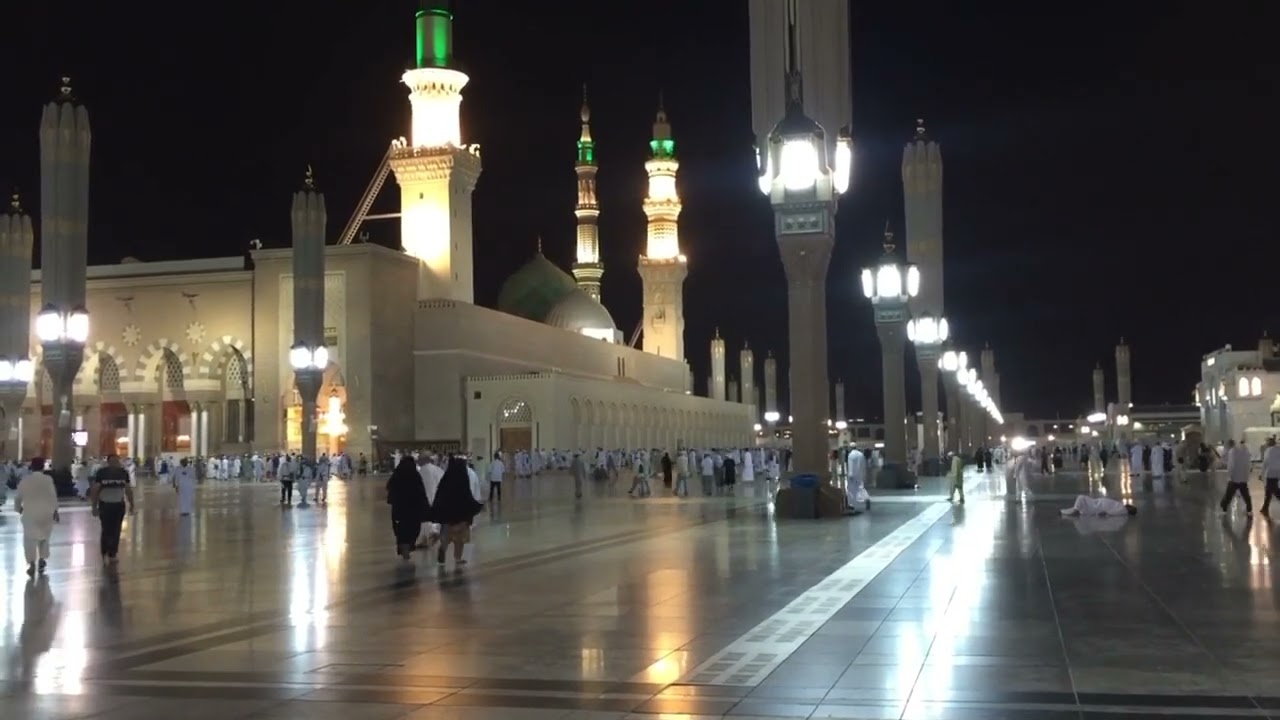 Masjid Nabwi Madina Munawara Beautiful view Night view