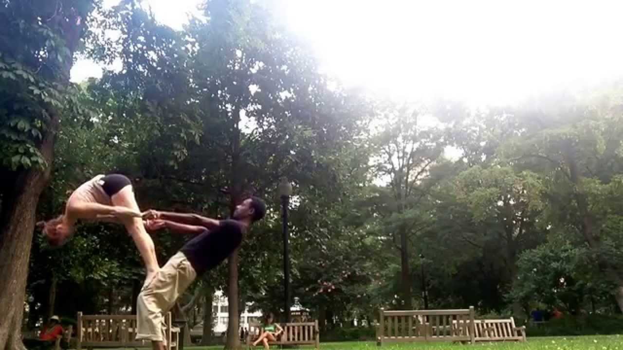 Standing Acrobatics Practice Flow and H2H-off with Emily Reuman and Lex Peters 7.21.2014