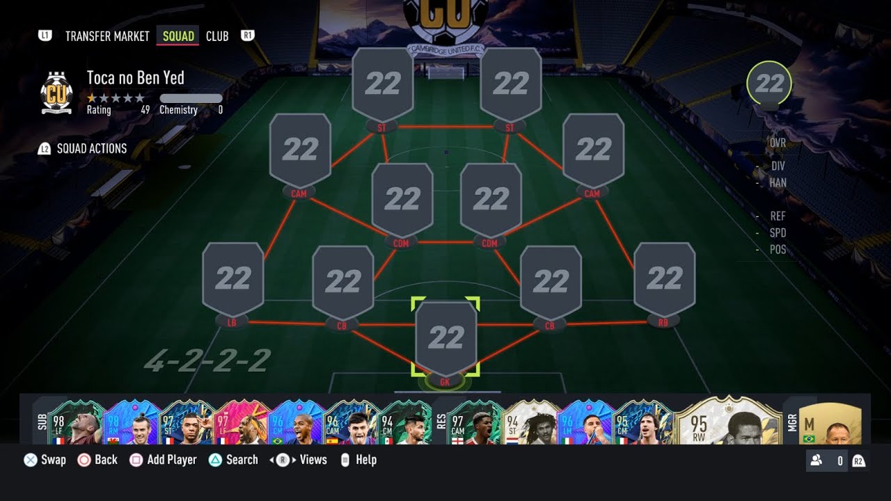 My 197 FIFA 22 End Game team and CUSTOM TACTICS