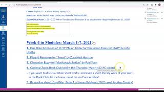 E127 SP21 Week 4 Summary