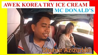 Makan Ice Cream Mcdonald Awek Korea Panas Peluh