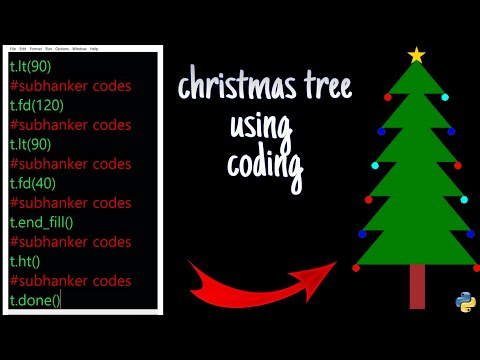 Christmas tree made with python turtle graphics | coding |