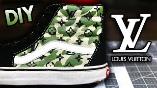 HOW TO: CAMO LOUIS VUITTON YOUR SHOES ! SUPER EASY METHOD