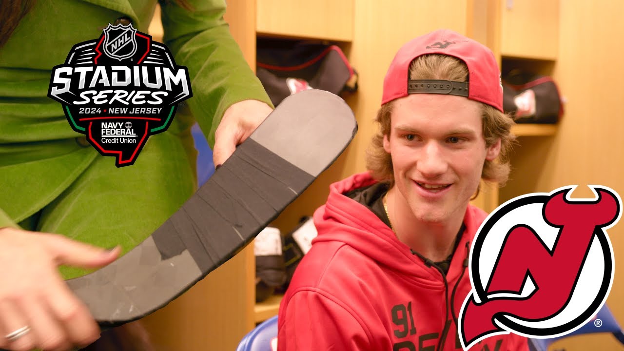 Learn How to Tape a Hockey Stick with NJ Devils' Dawson Mercer