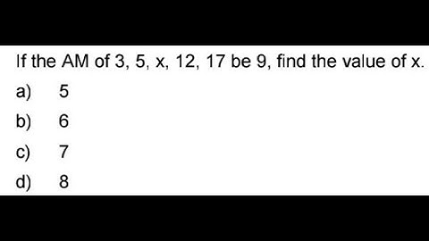 Arithmetic Mean - Statistics - #cafoundation  - Quantitative Aptitude - MCQ 6
